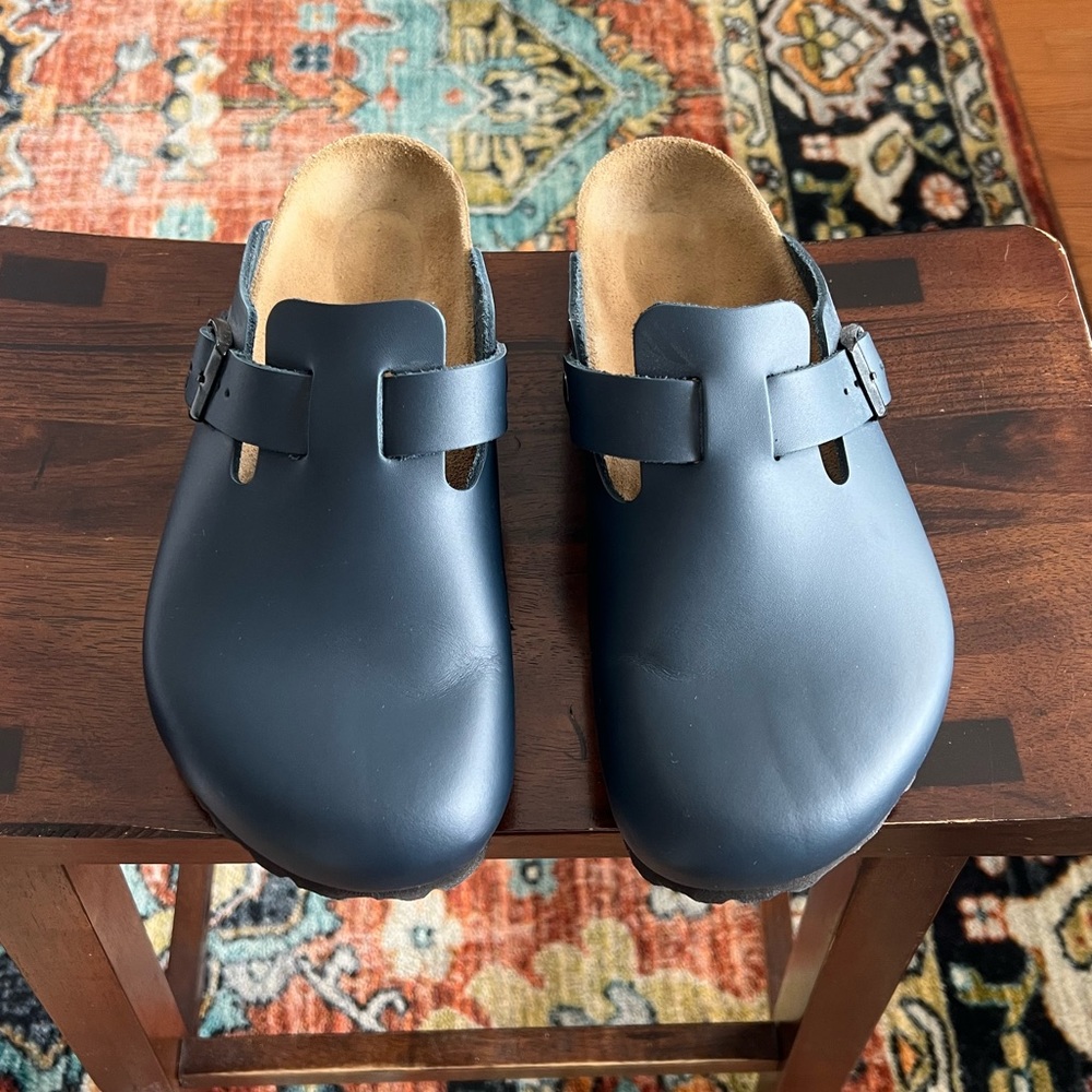 Birkenstock Boston Clogs Blue